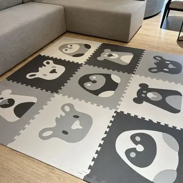 9 Extra-Large Baby Play Mats, Each Featuring a Unique Animal Pattern