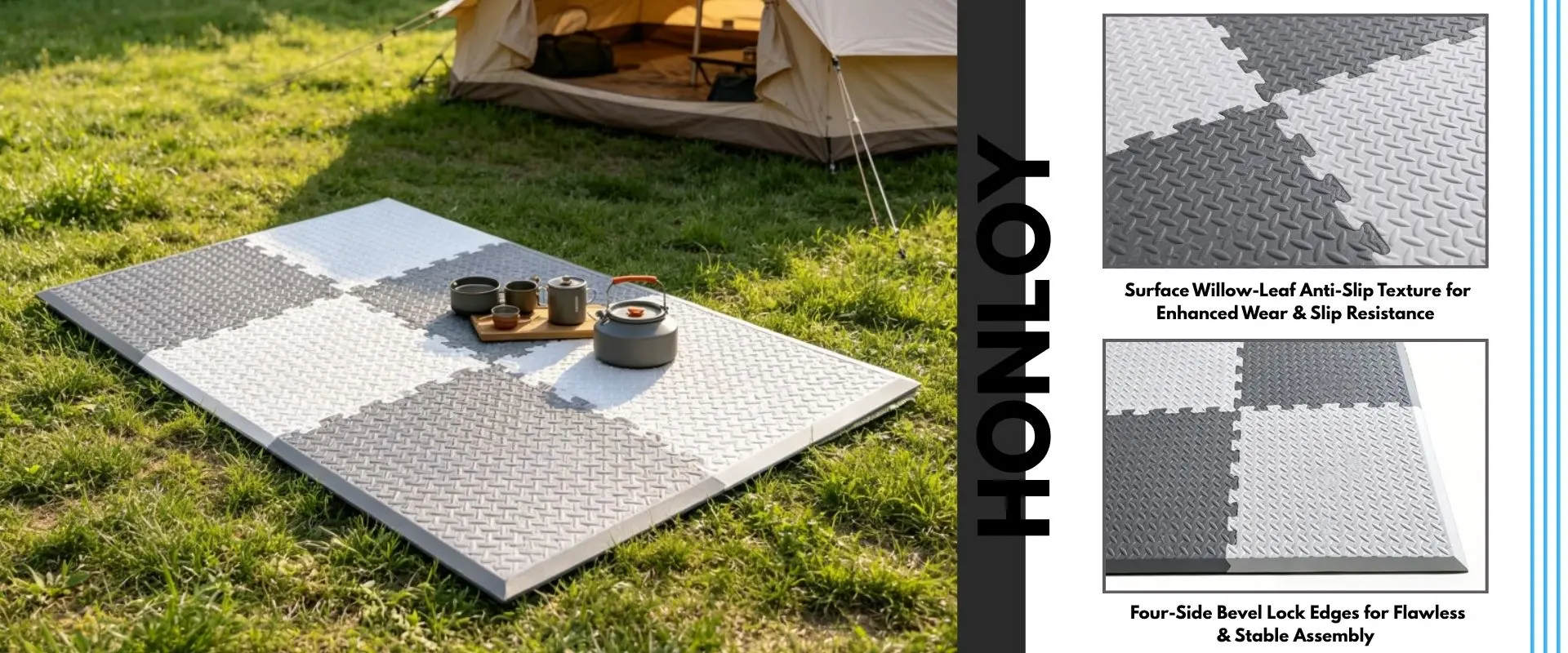 New Arrival: Four-Side Beveled Edged Interlocking EVA Foam Floor Mats