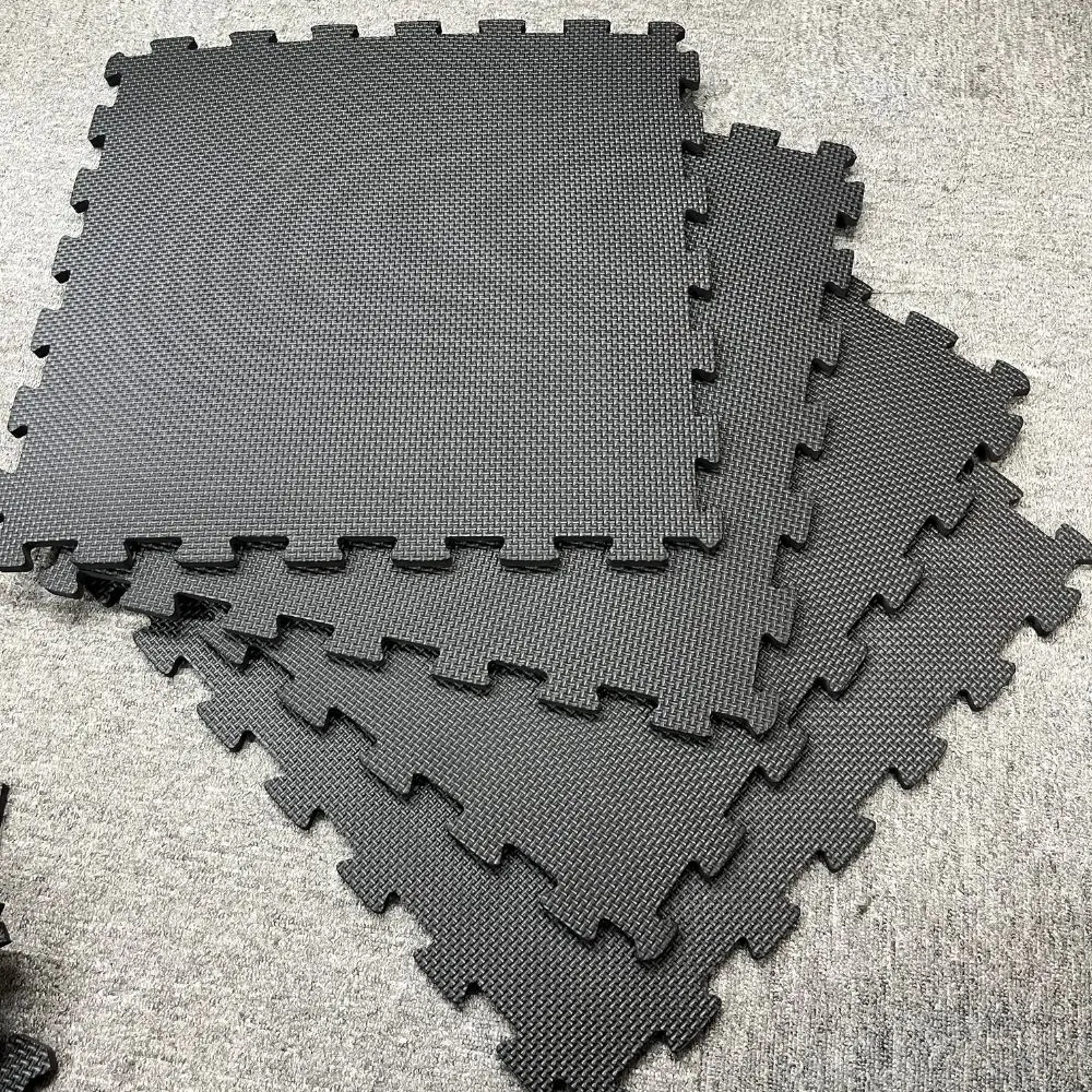 Sampel Percuma Borong Teka-teki Senaman Hitam Mesra Alam 51x51cm Anti-Slip dengan Tikar Jubin Buih EVA Bersaling Kunci