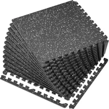 Rubber Top EVA Base Interlocking Floor Mats for Kids Playroom Safety Anti-Slip Non-Toxic Soft Surface