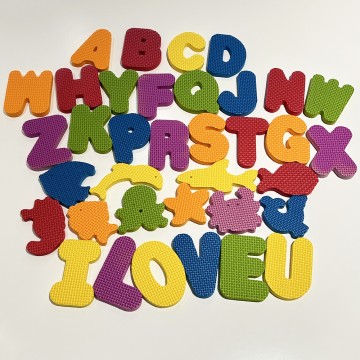 36pcs Non-Toxic Foam Bathtub toy ABC Alphabet & Sea Animal for Kids Toddlers