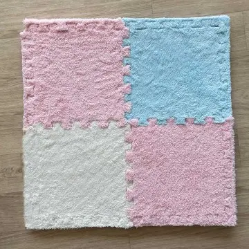 EVA Foam Square Interlocking Plush Carpet Tiles