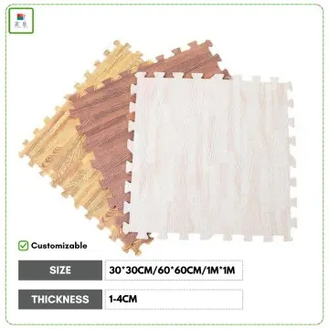 EVA Foam High Density Interlocking Wood Grain Eco-Friendly Durable Floor Mats Home Workout Kids Soft Play Gym Rugs Puzzle Mats