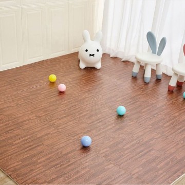 Household wooden texture foam bedroom floor mat, washable jigsaw puzzle-style mat, interlocking wooden texture foam pad